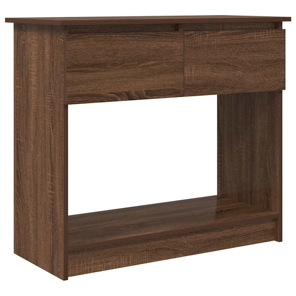 Console Table with Drawers Brown Oak 85.5x38.5x74.5 cm
